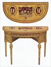 'One of a pair of Adam side-tables, the top painted in the manner of Pergolesi', 18th century. Artist: Robert Adam.
