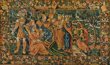 'Visit of the Magi to Herod: Elizabethan Petit-Point Panel', c16th century. Artist: Unknown.