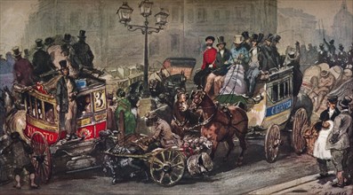 'Traffic Trouble in 50', 19th century. Artist: Eugene Louis Lami.