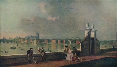 'View from the Terrace of Old Somerset House', c1770. Artist: Paul Sandby.