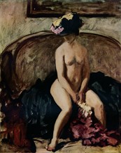 'Seated Nude: The Black Hat', c1900. Artist: Philip Wilson Steer.