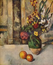 'Vase de Fleurs et Pommes', c19th century. Artist: Paul Cezanne.