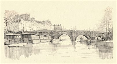 'The Pont Neuf seen from the locks', 1915. Artist: Herman Armour Webster.
