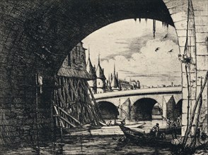 'Arch of the Pont Notre-Dame', 1915. Artist: CH Meryon.