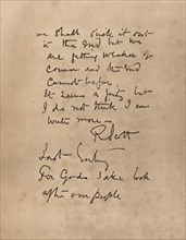 The final page of Captain Scott`s diary, 1912 (1935). Artist: Robert Falcon Scott.