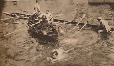 The University Boat Race, March 1912 (1935). Artist: Unknown.