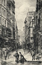 'Rue Galande', 1915. Artist: Lucien Gautier.