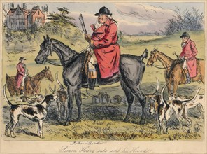 'Simon Heavy - side and his Hounds', 1865. Artists: Hablot Knight Browne, John Leech.