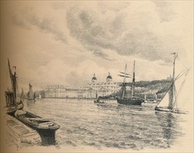 'Greenwich Palace From The River', 1902. Artist: Thomas Robert Way.