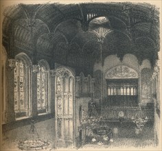 'Interior of Crosby Hall', 1902. Artist: Thomas Robert Way.