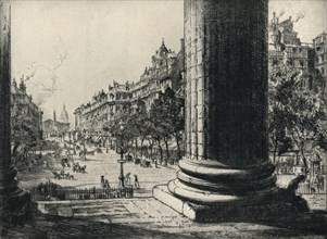 'View from the Madeleine', 1915. Artist: Herbert Hillier.