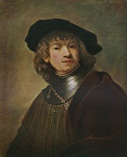 'Tronie of a Young Man in a Gorget and Cap', c1639. Artist: Rembrandt Harmensz van Rijn.