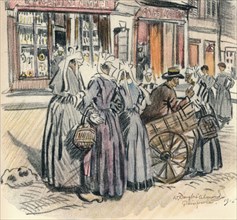 'Street Gossip, Quimperle', 1915. Artist: William Douglas Almond.