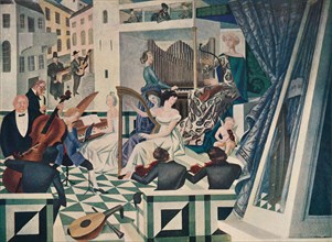 'Detail of Mural Decoration in a Concert-Room in a Private House', c1927. Artist: Alexandre Jacovleff.