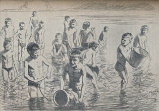 'Boys Bathing', c1911. Artist: Philipp Franck.