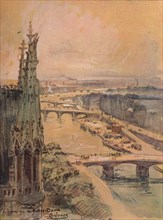 'The Seine seen from Notre Dame', 1915. Artist: Charles Jouas.