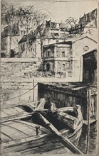 'Quai des Celestins', 1915. Artist: Charles Heyman.