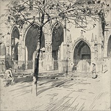 'Façade of the Church of St Germain-l'Auxerrois', 1915. Artist: Raymond Ray-Jones.