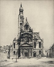 'Church of St Étienne-du-Mont', 1915. Artist: George T Plowman.