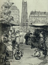 'The Flower Market', 1915. Artist: Frank Milton Armington.