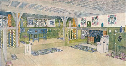 'Music Room in a House at Crowborough', c1902. Artist: Mackay Hugh Baillie Scott.