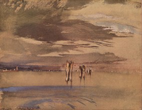 'A Grey Morning Near Venice', 19th century. Artist: John Ruskin.