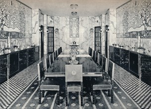 The Dining Room of the Stoclet Palace, Brussels, Belgium, c1914. Artist: Unknown.