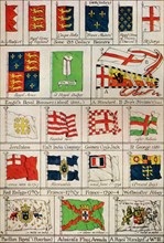'Some Flags of the Past', c19th century.  Artist: Unknown.