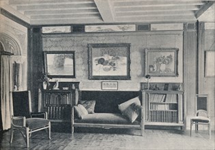 A room in the Paris residence of monsieur G. Roucher, with furniture by Maurice Dufrene, c1909. Artist: Unknown.