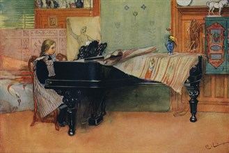 'Suzanne at the Piano', c1900. Artist: Carl Larsson.
