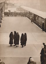 'A lone group of royal mourners: Queen Mary with the Princess Royal', 1936.  Artist: Unknown.