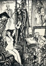 'The Cartoonist - Stage VI', c1920. Artist: Edmund Joseph Sullivan.