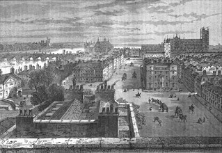 Westminster from the roof of Whitehall, 1807 (1897).
