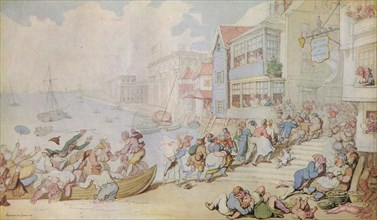 'Landing at Greenwich', c1780. Artist: Thomas Rowlandson.