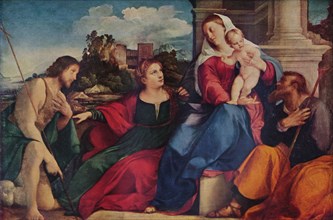 'Sacred Conversation', c1525. Artist: Jacopo Palma il Vecchio.