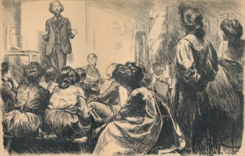 'Our Evening Art Classes Have Commenced', 1905. Artist: Frederick Henry Townsend.
