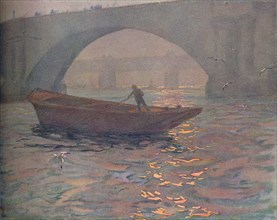 'Waterloo Bridge', c1910. Artist: Edward Louis Lawrenson.