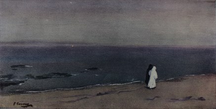 'The Seashore, Moonlight', c1908. Artist: Sir John Lavery.