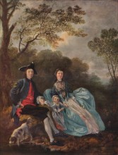 'Portrait of the Artist with his Wife and Daughter', c1748. Artist: Thomas Gainsborough.