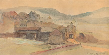 'Rheinfelden Bridge', 1858. Artist: John Ruskin.