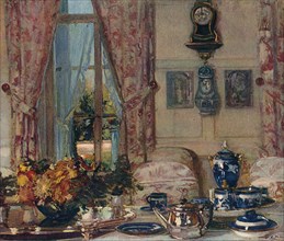 'The dining-Room at Offranville', c1909. Artist: Jacques Emile Blanche.