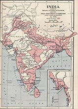 Map of India in 1856 (1906).  Artist: Unknown.