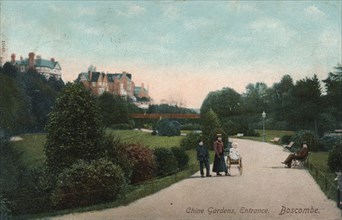 Entrance to Chine Gardens, Boscombe, Dorset, c1905. Artist: Unknown.