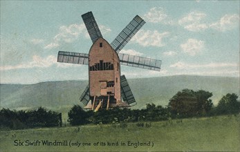 Six Swift Windmill, Kingston, near Lewes, Sussex, c1905.  Artist: Unknown.