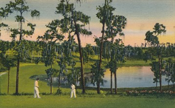 'Golfing, a year round sport in Florida', c1939. Artist: Unknown.