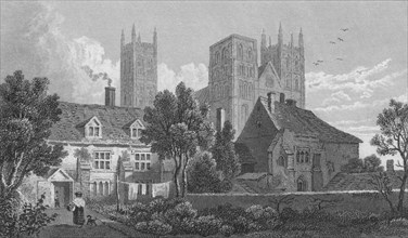 'Canterbury Cathedral. Kent', c1831. Artist: Henry Adlard.