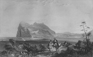 'Gibraltar. From the lower Signal Tower at the foot of the Queen of Spain's Chair', 1840. Artist: Edward Francis Finden.