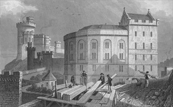 'East End of the Bridewell, and Jail Governor's House, Edinburgh', 1829. Artist: William Tombleson.