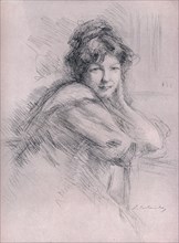 'Lithograph portrait of a woman', c1905. Artist: Albert de Belleroche.