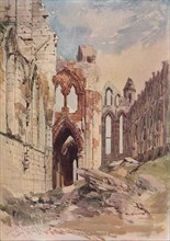 'Interior of Whitby Abbey', c1915. Artist: William Callow.